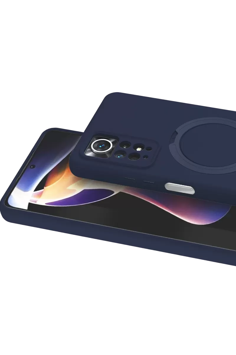 Newface Xiaomi Redmi Note 12 Pro 4G Regal Magsafe Standlı Kapak - Lacivert