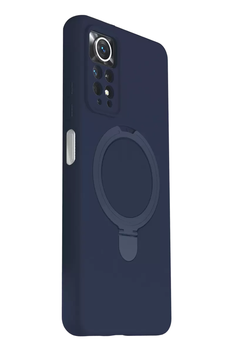Newface Xiaomi Redmi Note 12 Pro 4G Regal Magsafe Standlı Kapak - Lacivert
