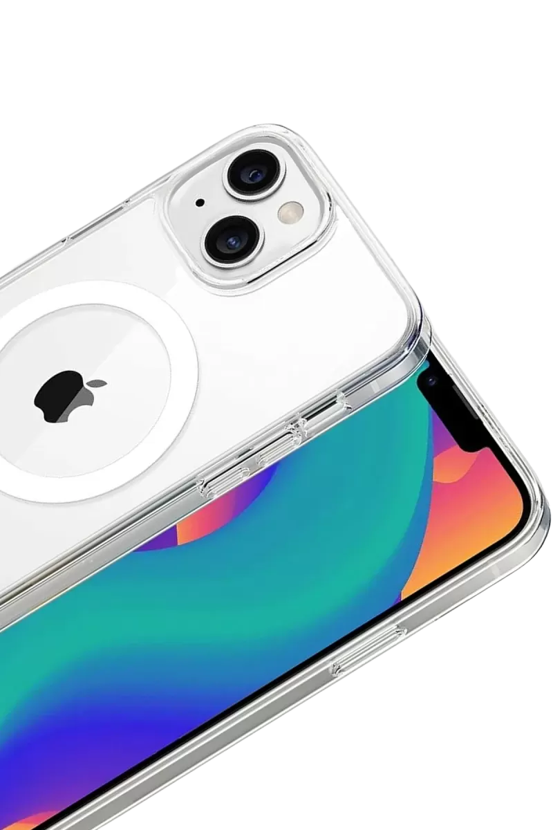 Newface Apple iPhone 15 Combo Sert Şeffaf Magsafe Kapak - Şeffaf