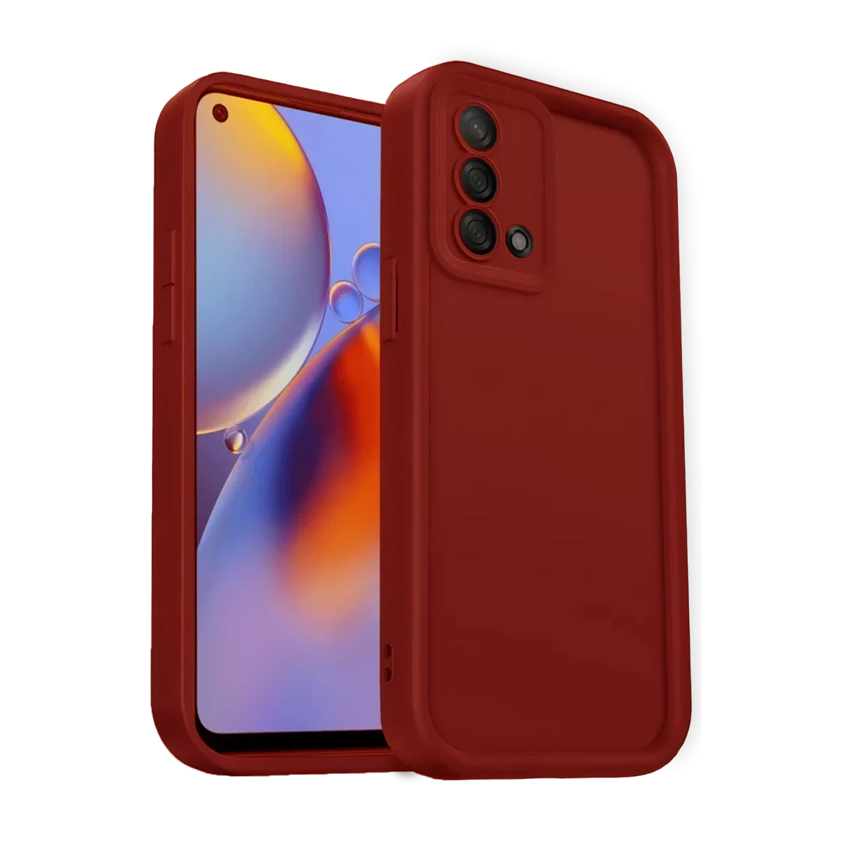 Newface Oppo A74 4G Kılıf Viera Silikon - Kırmızı