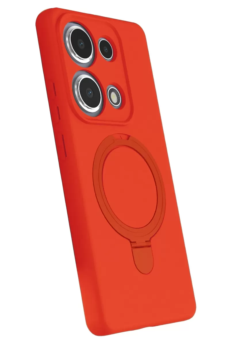Newface Xiaomi Redmi Note 13 Pro 4G Regal Magsafe Standlı Kapak - Turuncu