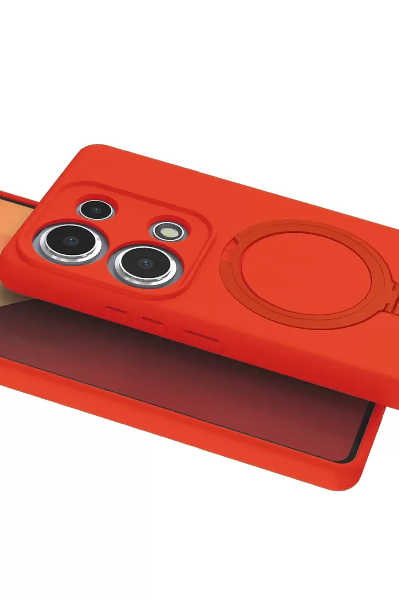 Newface Xiaomi Redmi Note 13 Pro 4G Regal Magsafe Standlı Kapak - Turuncu