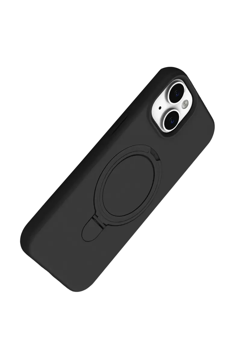 Newface Apple iPhone 15 Regal Magsafe Standlı Kapak - Siyah