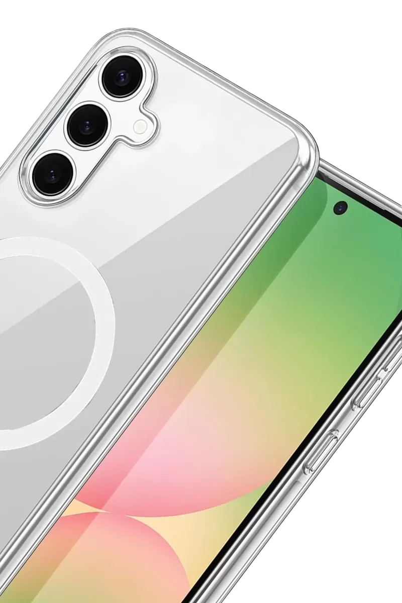 Newface Samsung Galaxy S25 FE Combo Sert Şeffaf Magsafe Kapak - Şeffaf