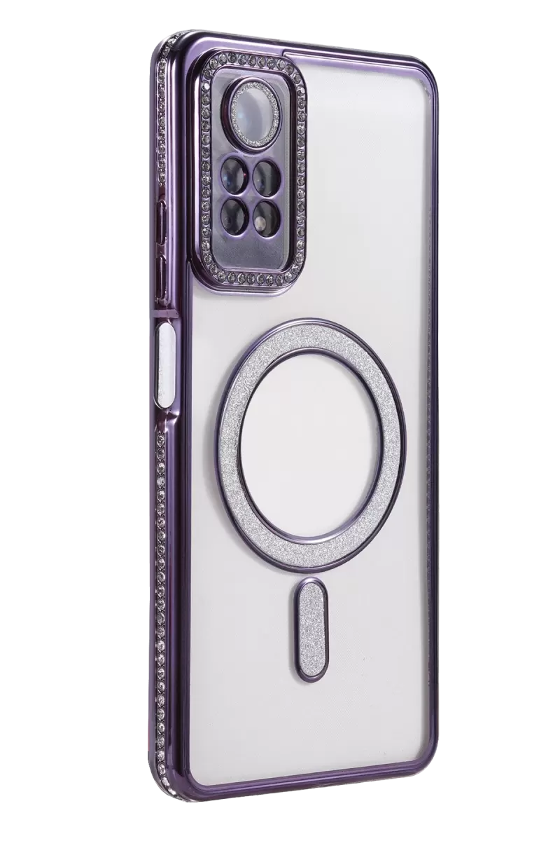 Newface Xiaomi Redmi Note 12 Pro 4G Joke Simli Magneticsafe Kılıf - Derin Mor