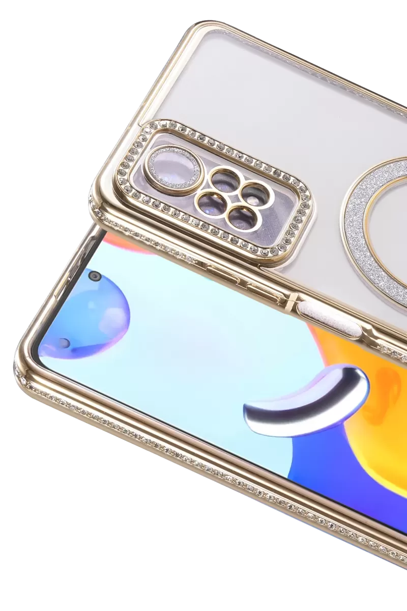 Newface Xiaomi Redmi Note 12 Pro 4G Joke Simli Magneticsafe Kılıf - Gold