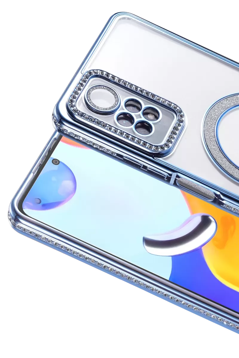 Newface Xiaomi Redmi Note 12 Pro 4G Joke Simli Magneticsafe Kılıf - Mavi