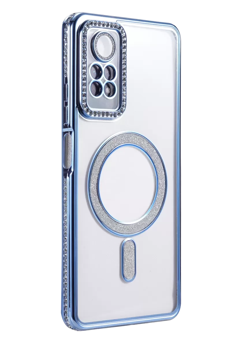 Newface Xiaomi Redmi Note 12 Pro 4G Joke Simli Magneticsafe Kılıf - Mavi
