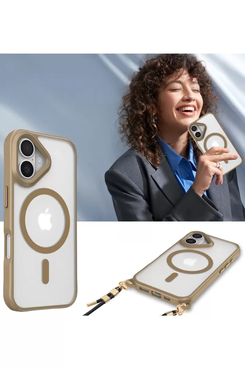 Newface Apple iPhone 16 Plus Kılıf Enka Magsafe Silikon Kılıf - Şeffaf