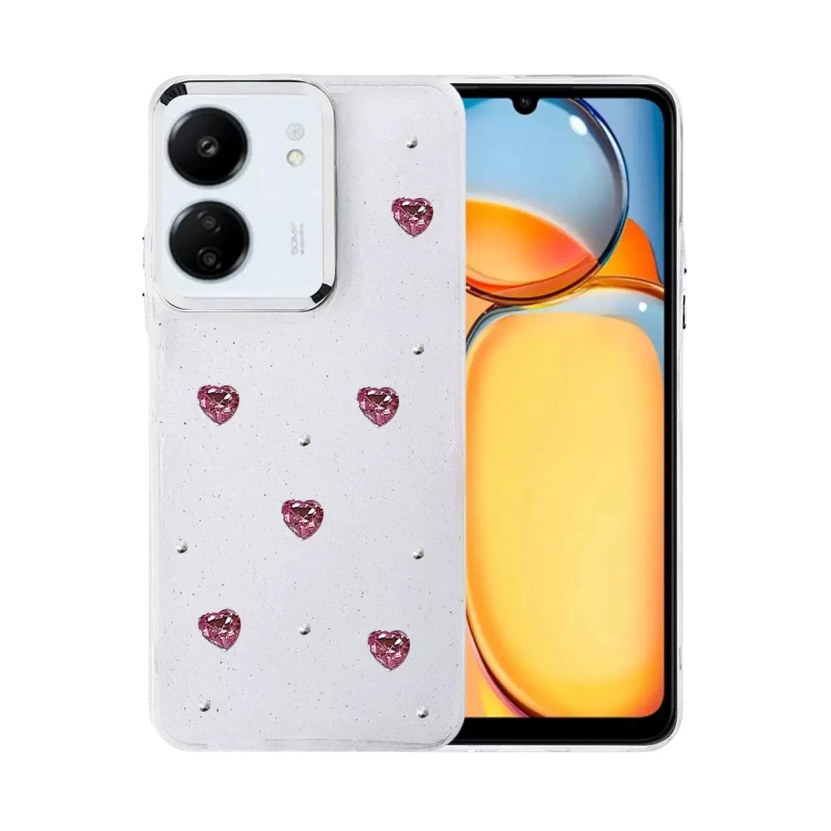 Newface Xiaomi Redmi 13C Fiyonk Desenli Kapak - Desen 3