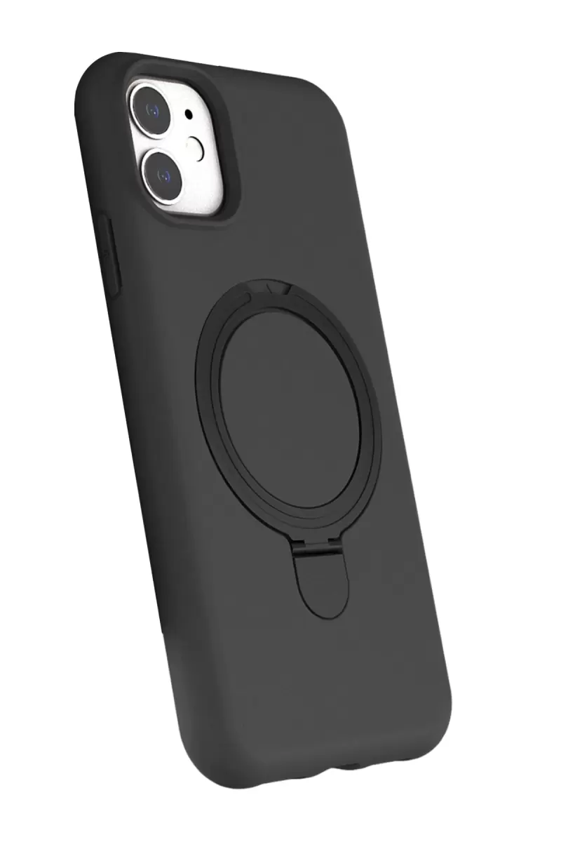 Newface Apple iPhone 11 Regal Magsafe Standlı Kapak - Titan Gri