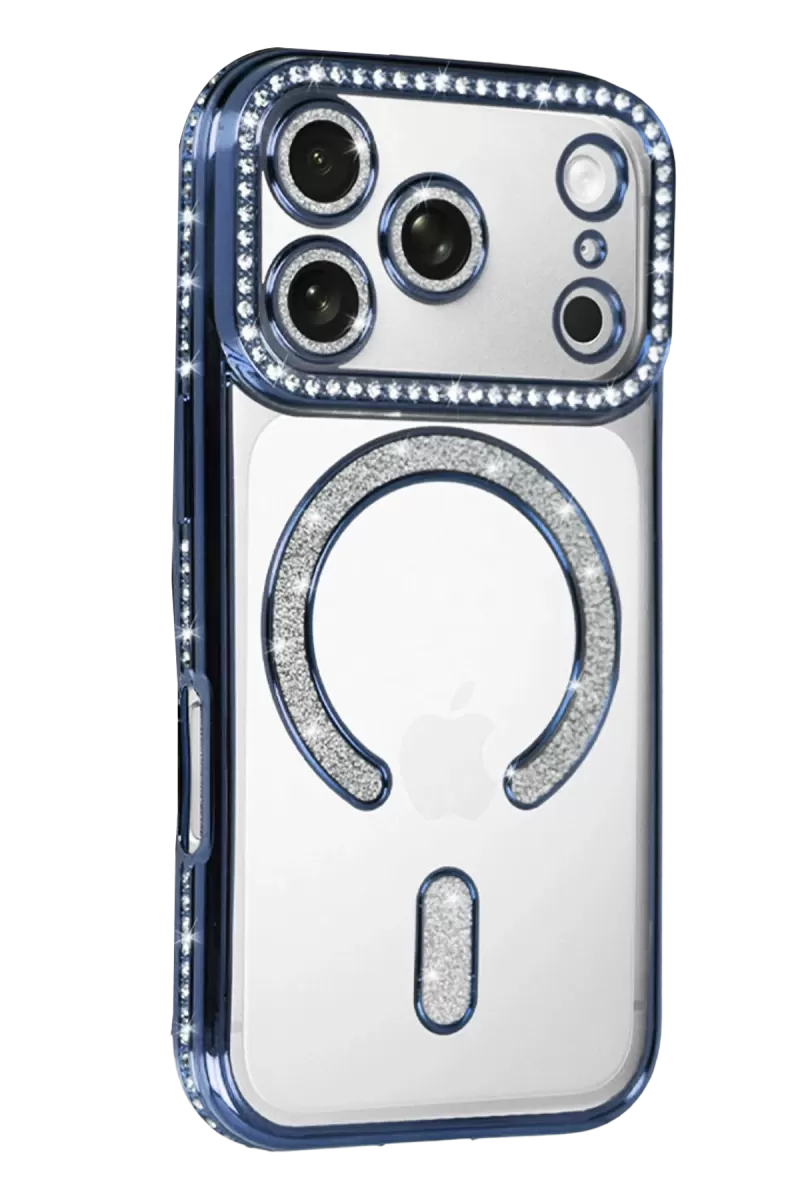 Newface Apple iPhone 17 Pro Joke Simli Magneticsafe Kılıf - Mavi