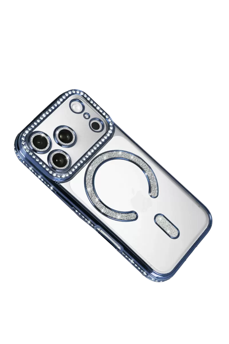 Newface Apple iPhone 17 Pro Joke Simli Magneticsafe Kılıf - Mavi