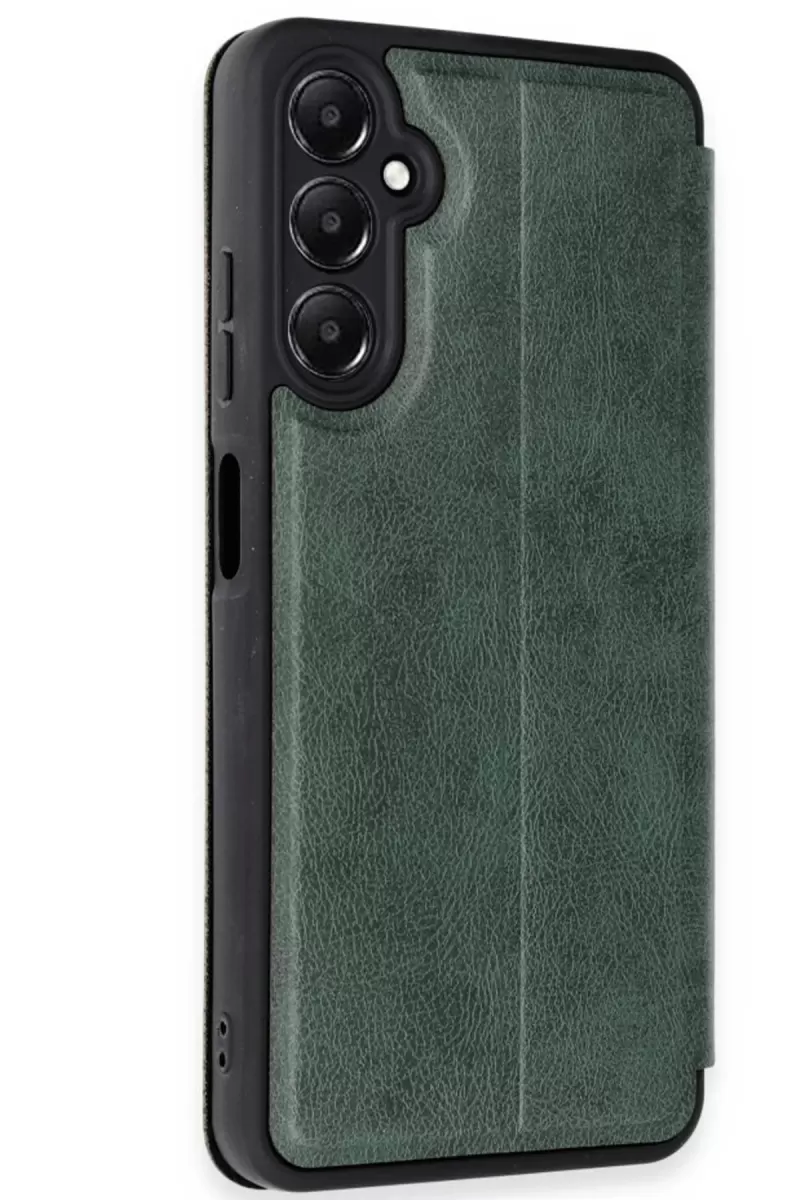 Newface Samsung Galaxy A26 Kılıf Flip Cover - Koyu Yeşil