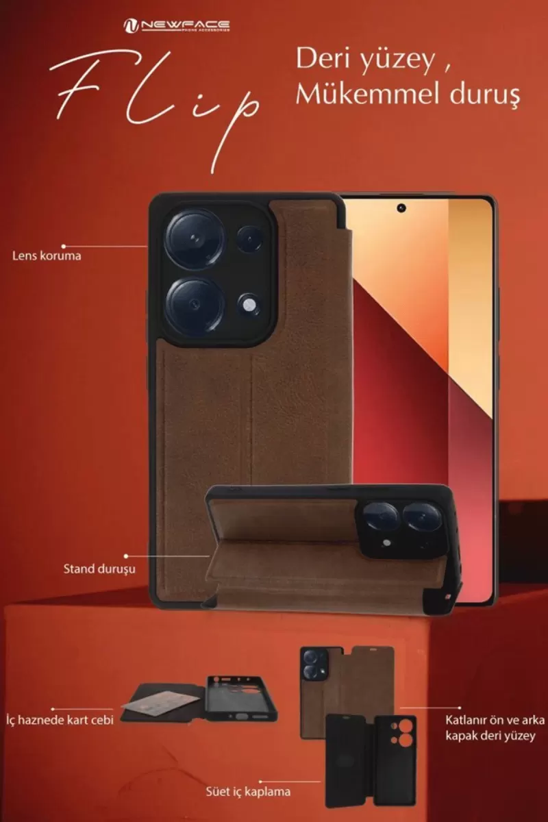 Newface Samsung Galaxy A26 Kılıf Flip Cover - Koyu Yeşil