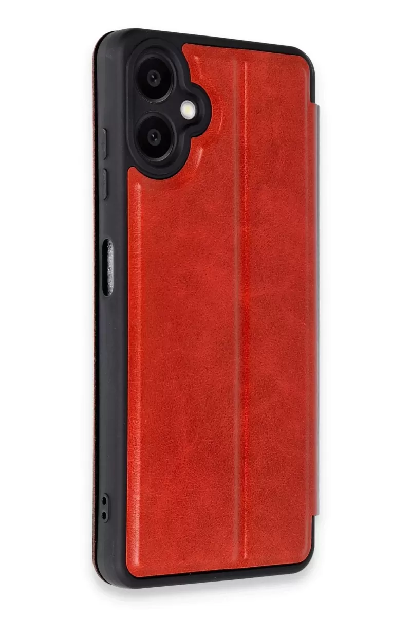 Newface Samsung Galaxy A07 4G Flip Cover - Kırmızı