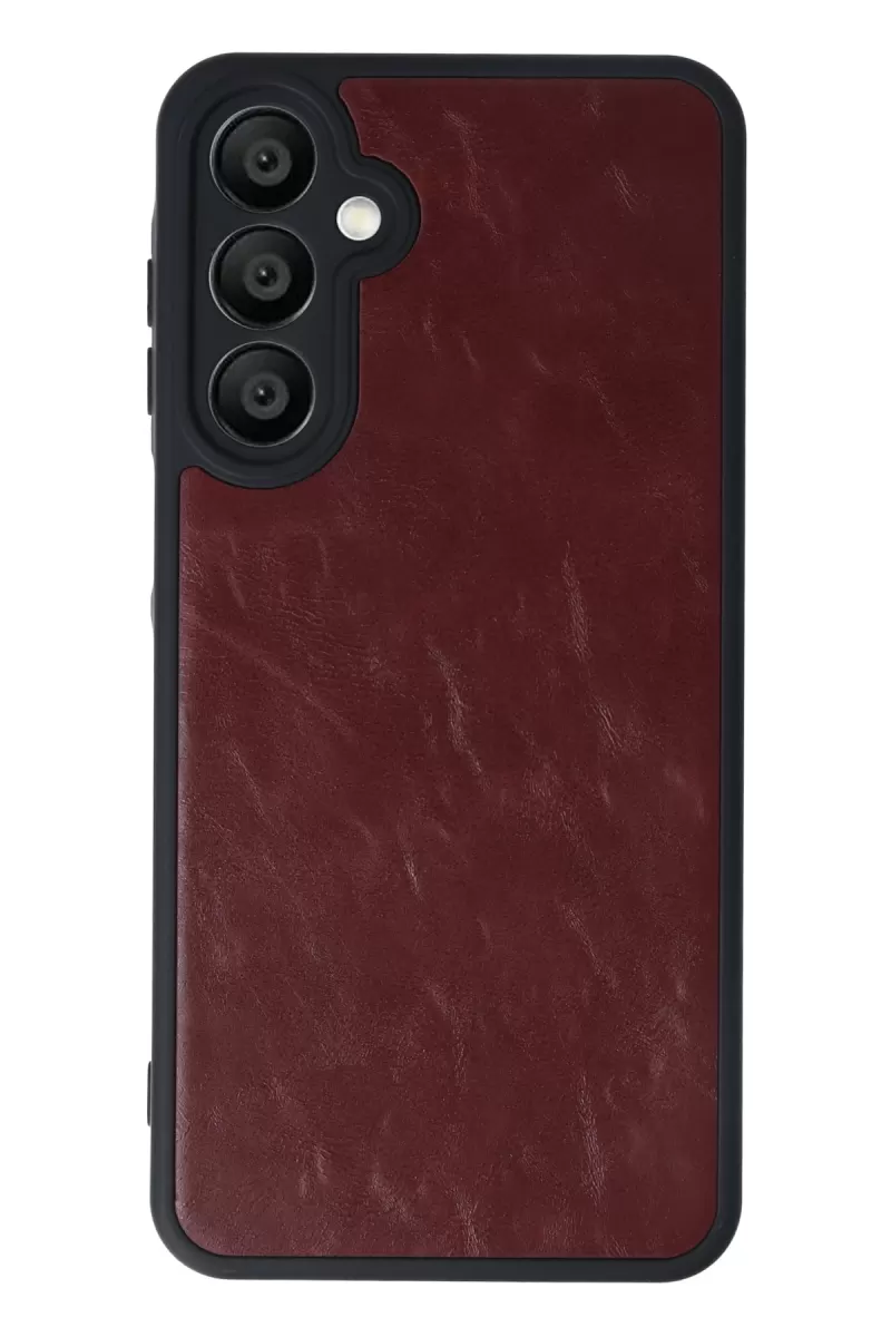Newface Samsung Galaxy A16 5G Kılıf Aras Deri Kapak - Bordo