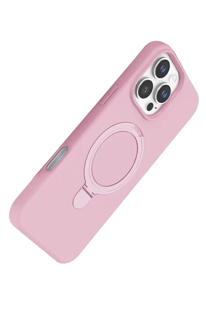 Newface Apple iPhone 16 Pro Max Regal Magsafe Standlı Kapak - Açık Pembe