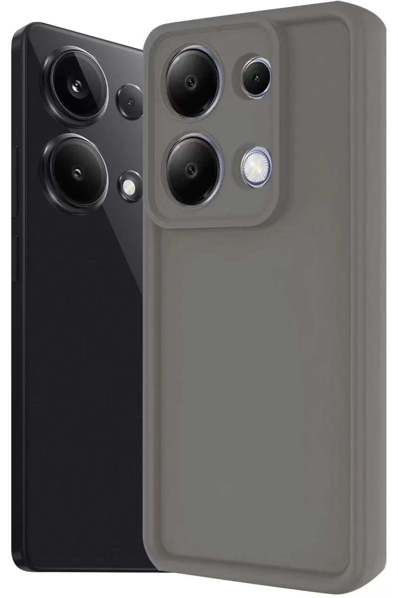 Newface Xiaomi Redmi Note 13 Pro 4G Kılıf Viera Silikon - Gri