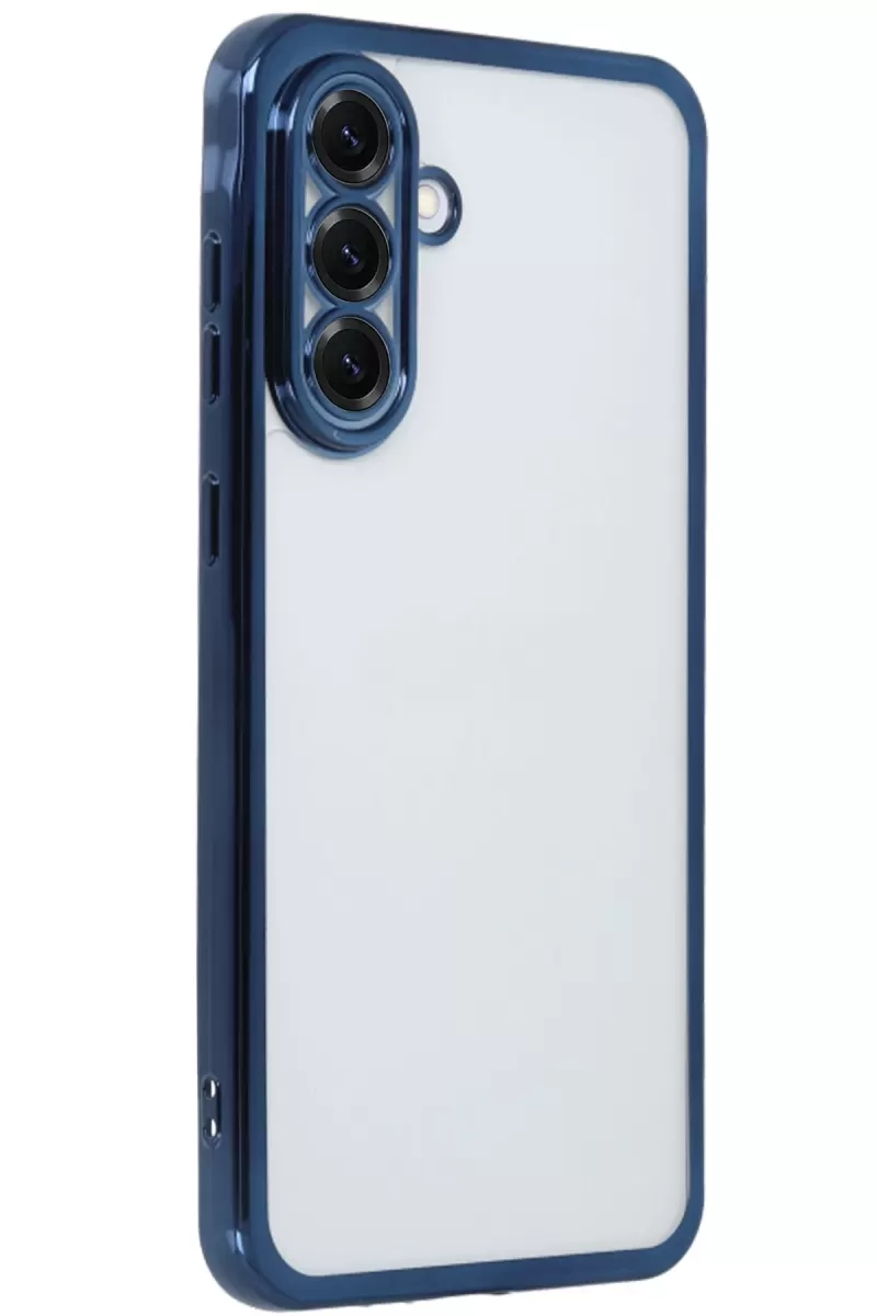 Newface Samsung Galaxy A56 Kılıf Razer Lensli Silikon - Lacivert
