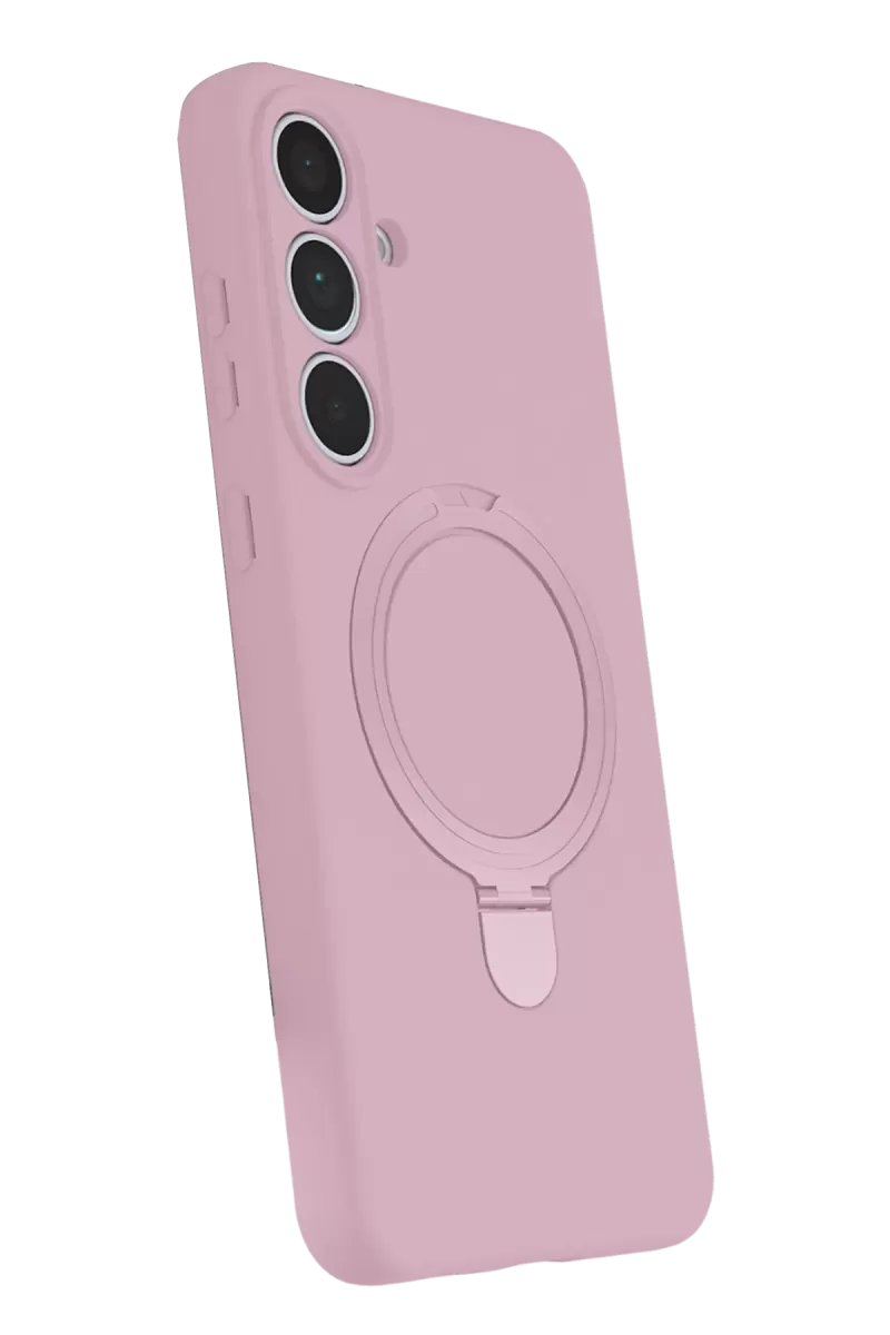 Newface Samsung Galaxy S24 FE Regal Magsafe Standlı Kapak - Açık Pembe