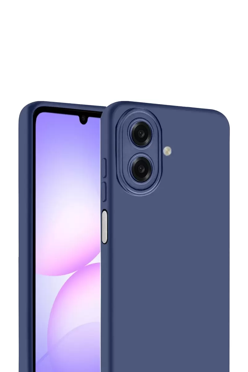 Newface Samsung Galaxy A07 4G Nano içi Kadife Silikon - Lacivert