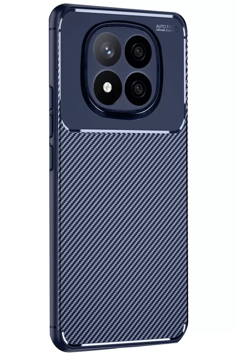 Newface Xiaomi Redmi Note 14 Pro 4G Kılıf Auto Focus Karbon Kapak - Lacivert