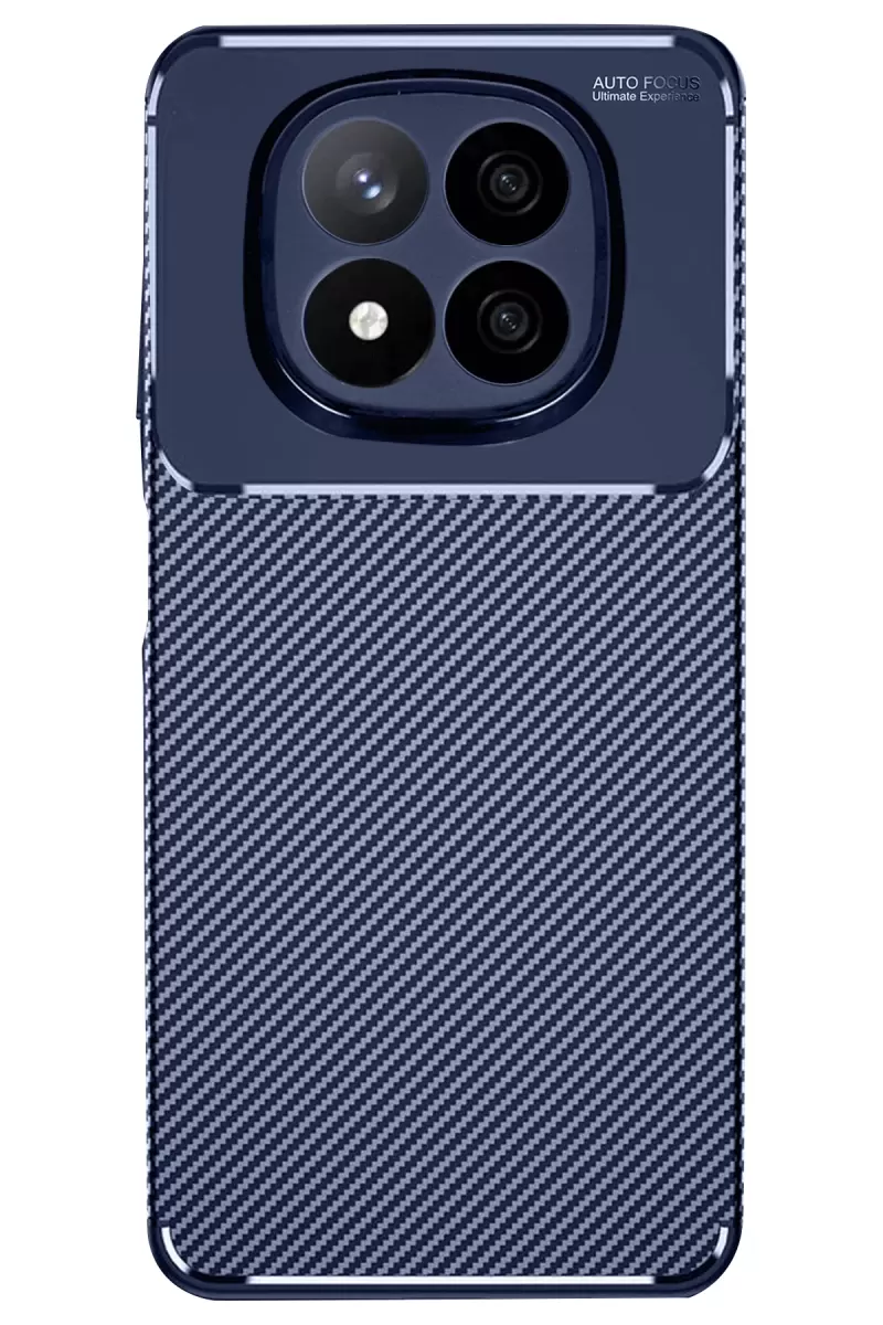 Newface Xiaomi Redmi Note 14 Pro 4G Kılıf Auto Focus Karbon Kapak - Lacivert