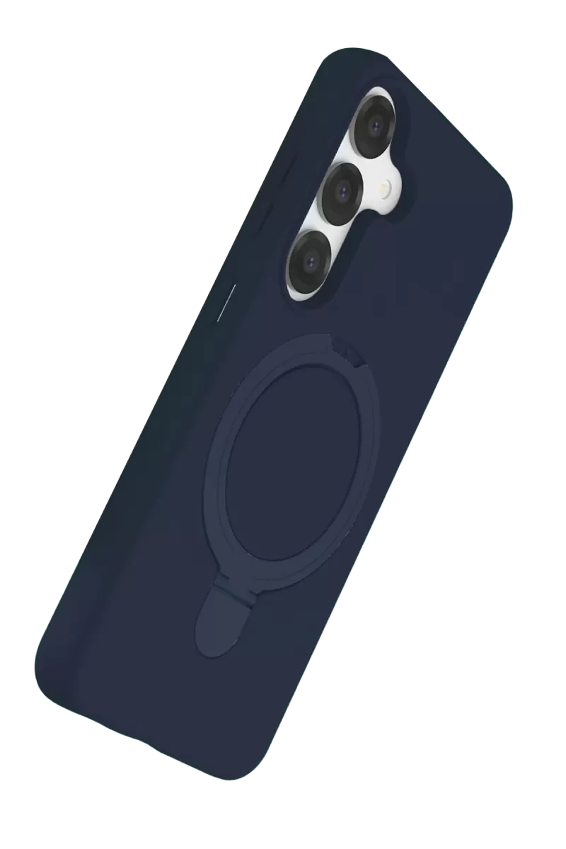 Newface Samsung Galaxy S25 Regal Magsafe Standlı Kapak - Lacivert