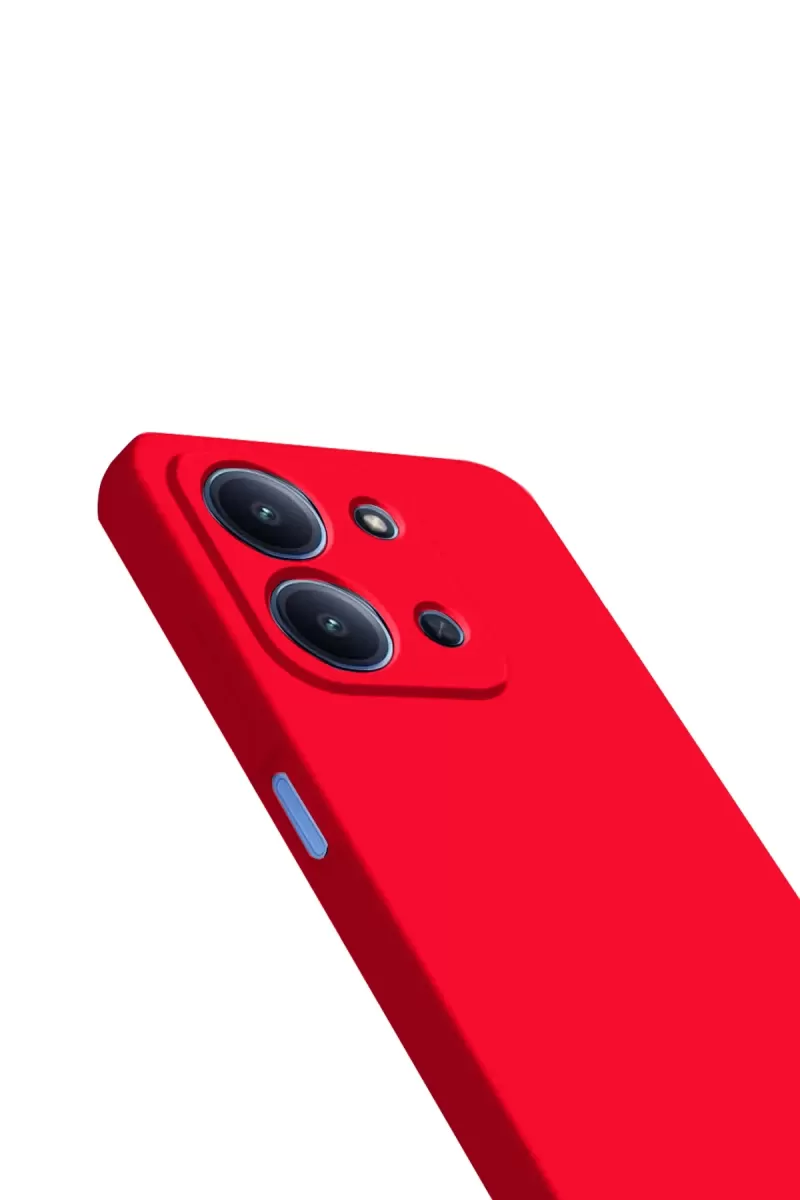 Newface Xiaomi Redmi 15C 4G Nano içi Kadife Silikon - Kırmızı