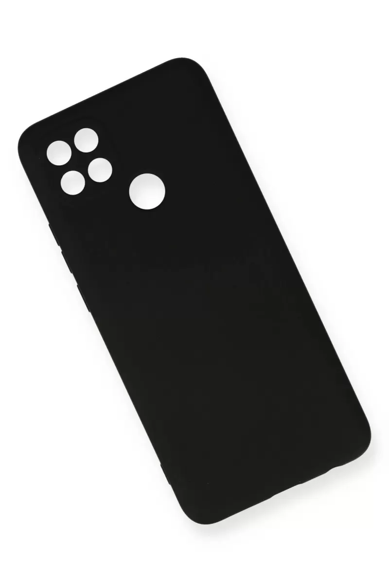 Newface Oppo A15 Kılıf Nano içi Kadife Silikon - Siyah