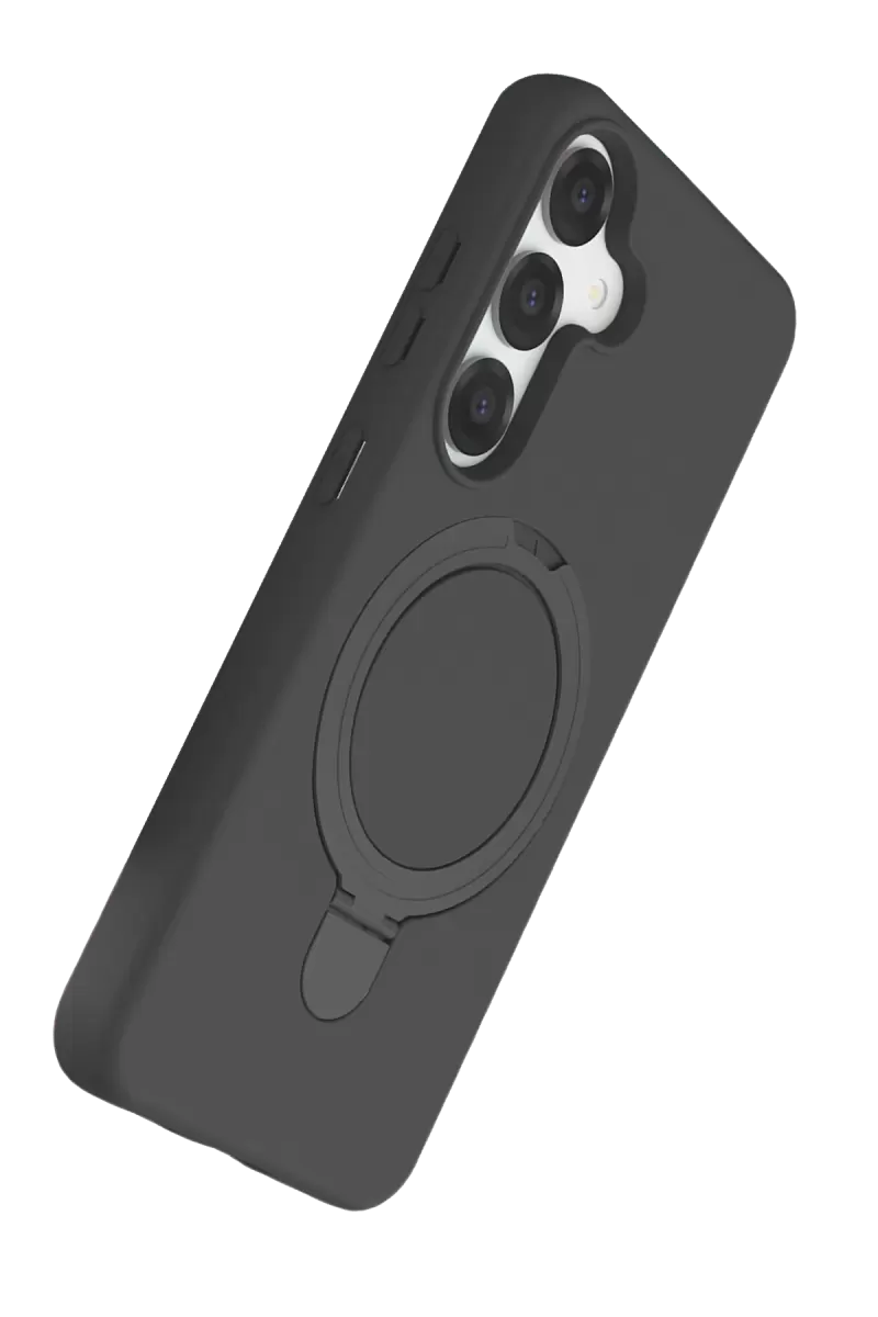 Newface Samsung Galaxy S25 Regal Magsafe Standlı Kapak - Titan Gri