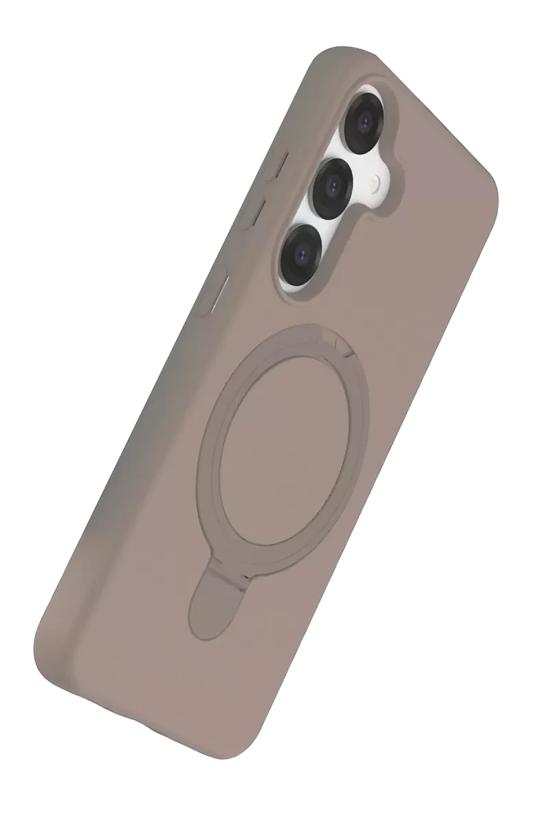 Newface Samsung Galaxy S25 Regal Magsafe Standlı Kapak - Çöl Titanyum