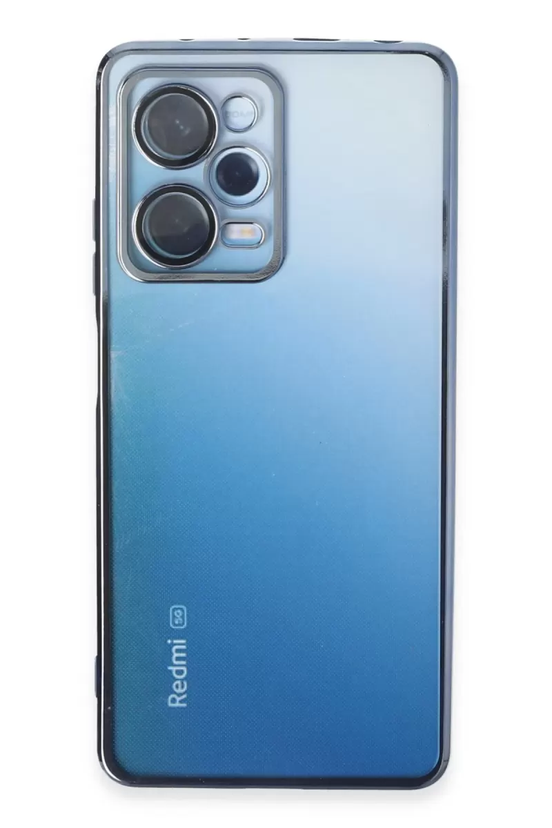 Newface Xiaomi Redmi Note 12 Pro 5G Kılıf Razer Lensli Silikon - Açık Mavi