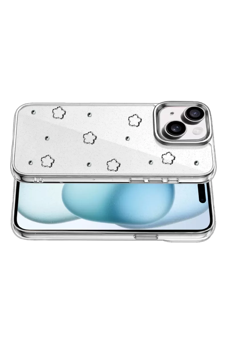Newface Apple iPhone 15 Fiyonk Desenli Kapak - Desen 2