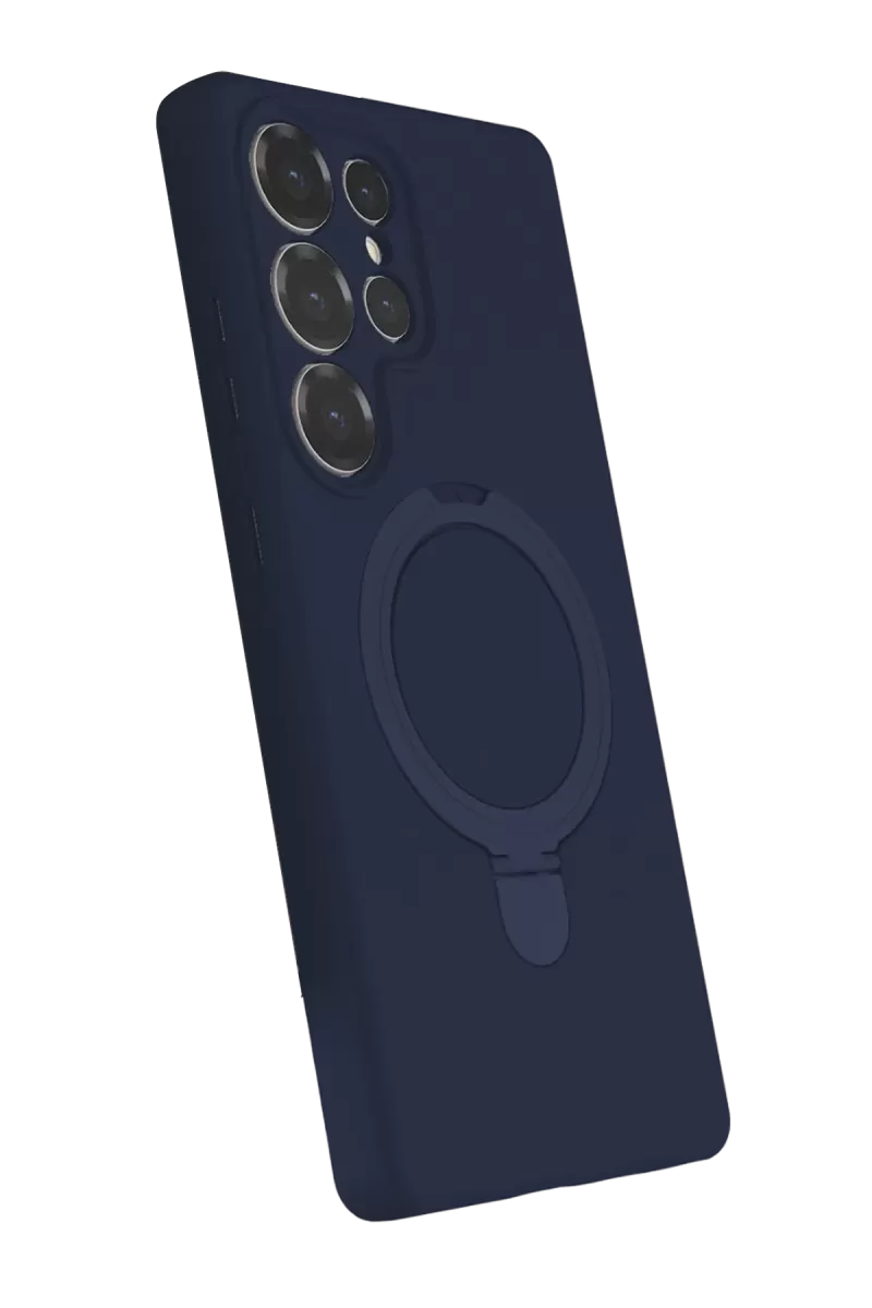 Newface Samsung Galaxy S25 Ultra Regal Magsafe Standlı Kapak - Lacivert