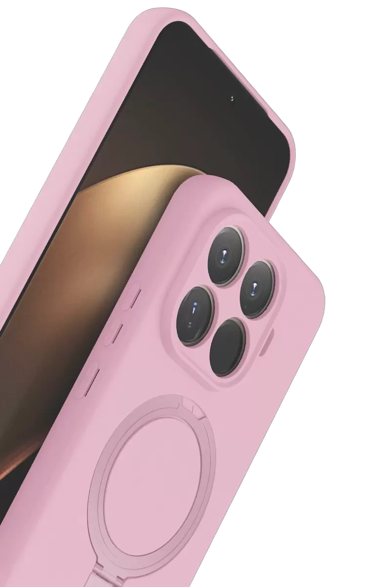 Newface Xiaomi Mi 15T Pro Regal Magsafe Standlı Kapak - Açık Pembe