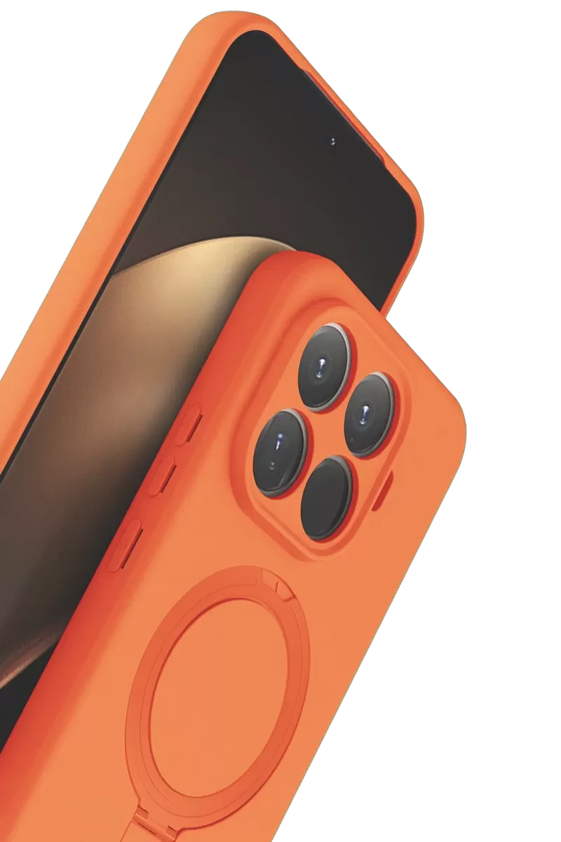 Newface Xiaomi Mi 15T Pro Regal Magsafe Standlı Kapak - Turuncu
