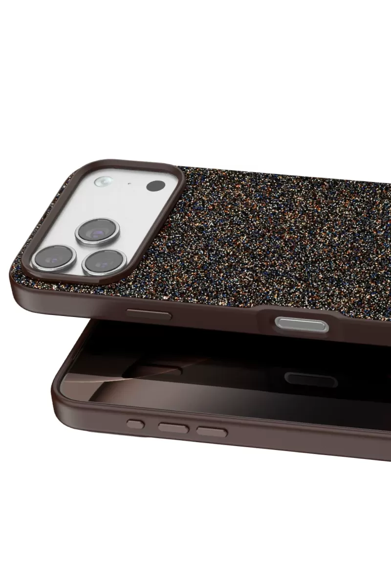 Onegif Apple iPhone 17 Pro Max Bright Simli Kapak - Gold