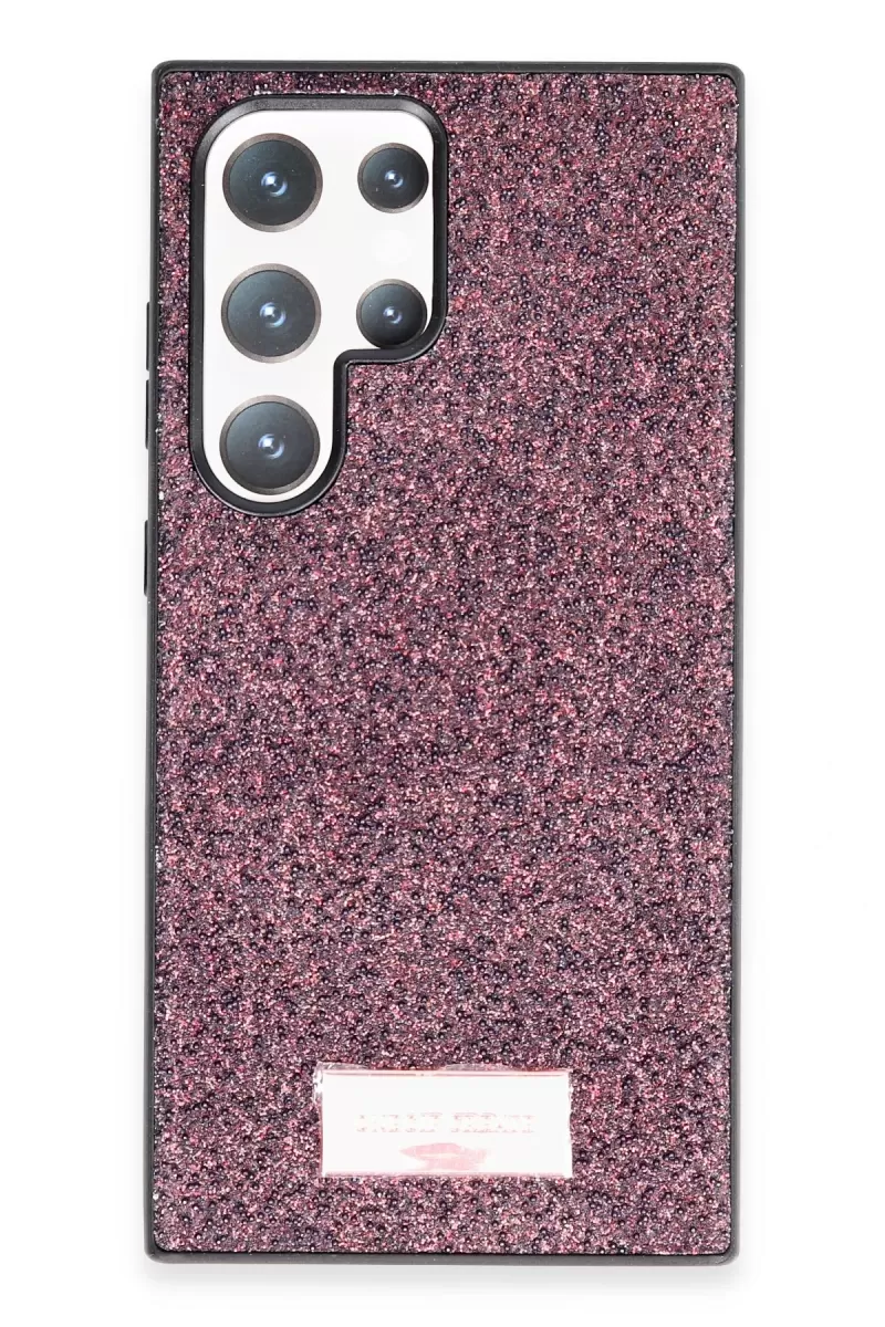 Onegif Samsung Galaxy S24 Ultra Bright Simli Kapak - Derin Mor
