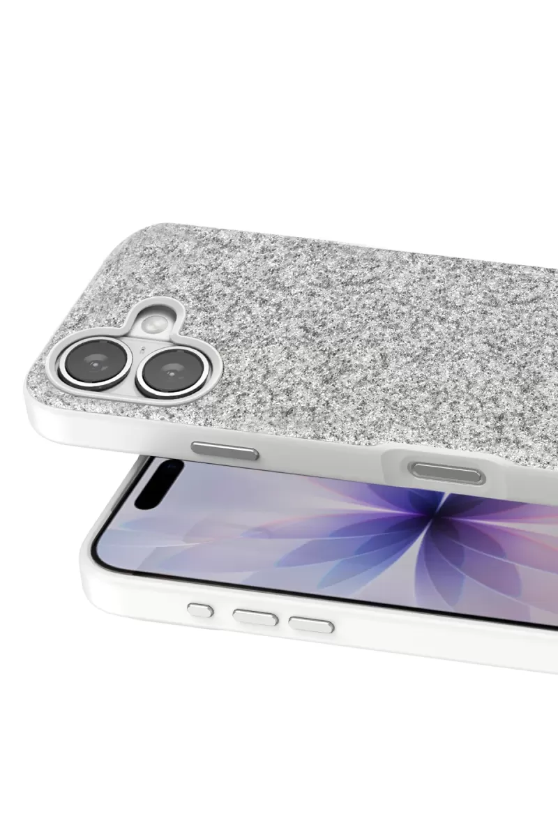 Onegif Apple iPhone 17 Bright Simli Kapak - Beyaz