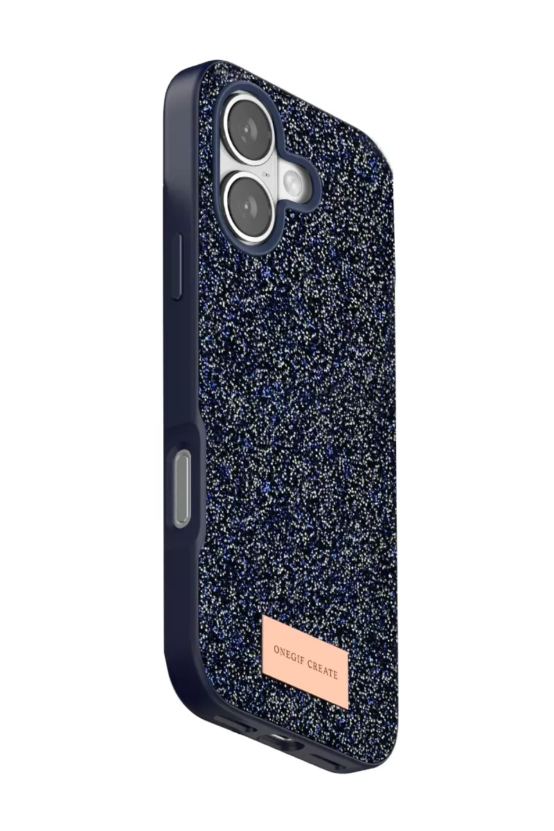 Onegif Apple iPhone 17 Bright Simli Kapak - Mavi