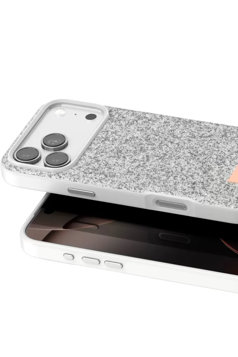 Onegif Apple iPhone 17 Pro Max Bright Simli Kapak - Beyaz
