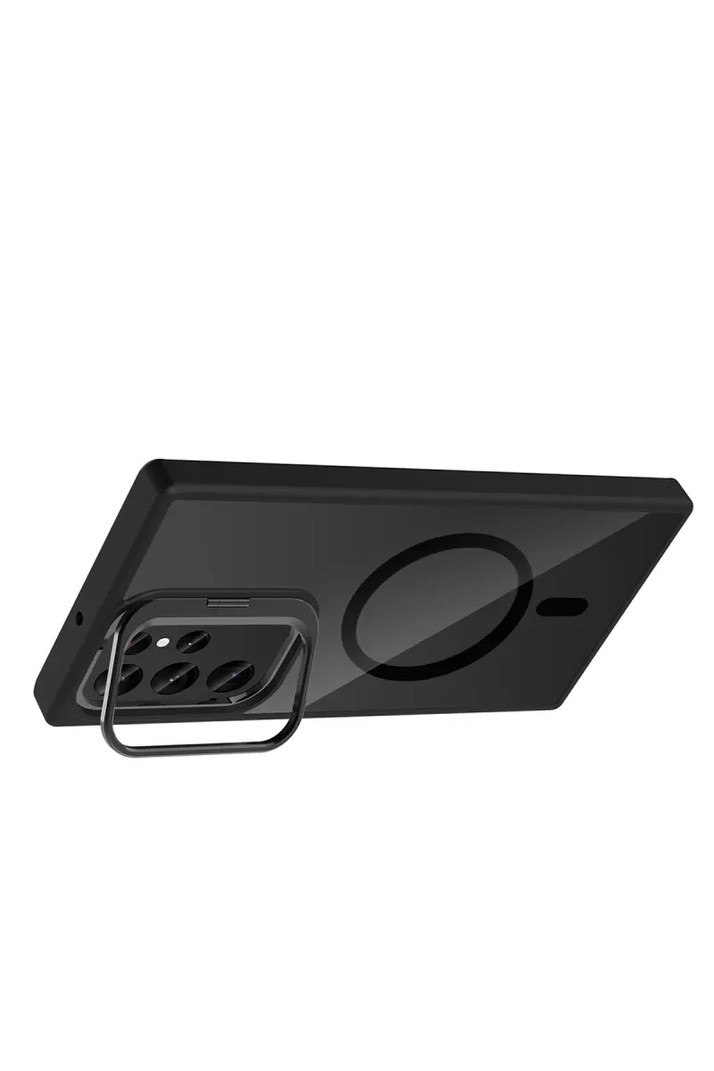 Joko Samsung Galaxy S24 Ultra Remim Lensli Magsafe Standlı Kapak - Siyah