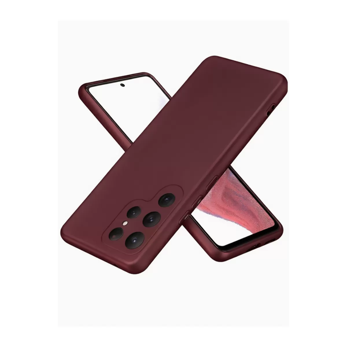 Newface Samsung Galaxy S25 Ultra Kılıf First Silikon - Bordo
