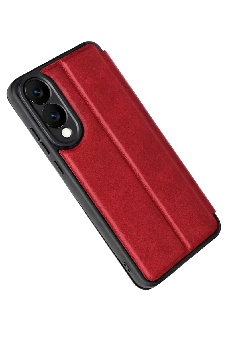 Newface Samsung Galaxy S25 Edge Flip Cover - Kırmızı
