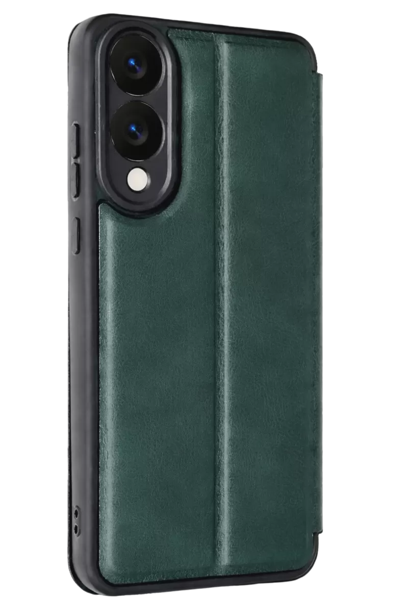 Newface Samsung Galaxy S25 Edge Flip Cover - Koyu Yeşil