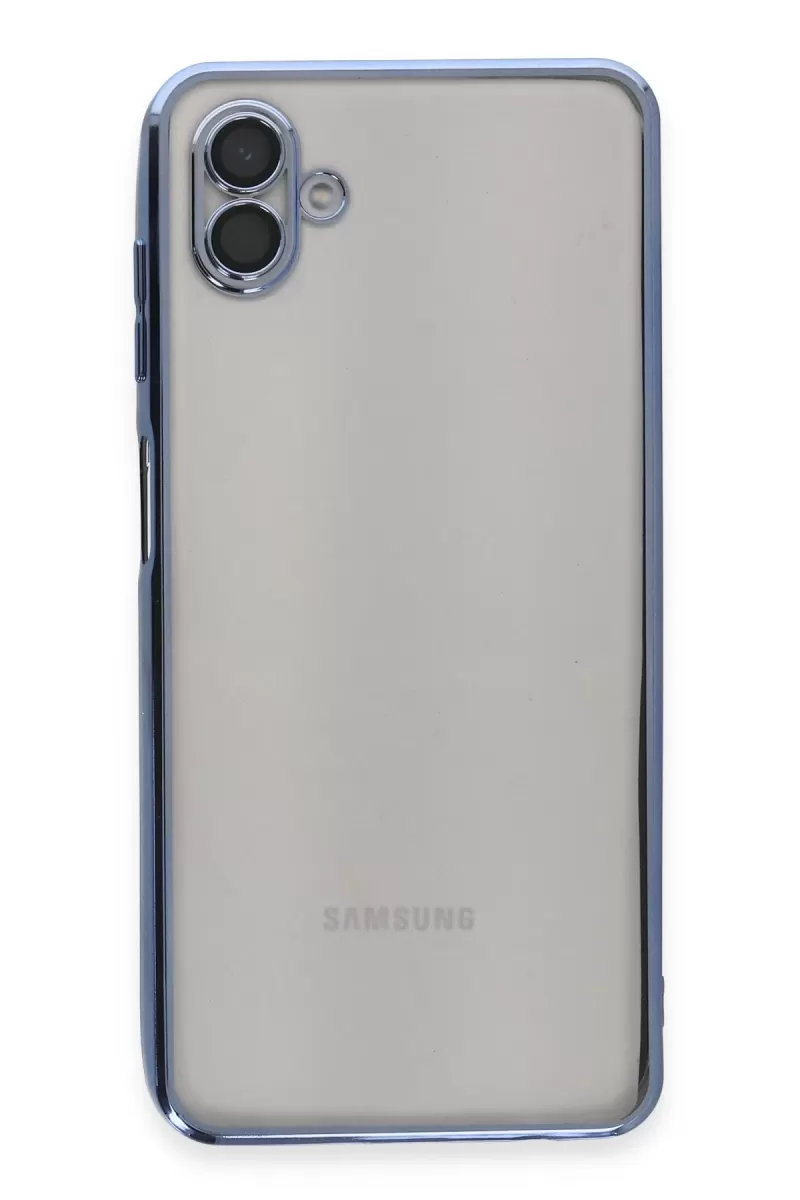 Newface Samsung Galaxy A04 Kılıf Razer Lensli Silikon - Açık Mavi
