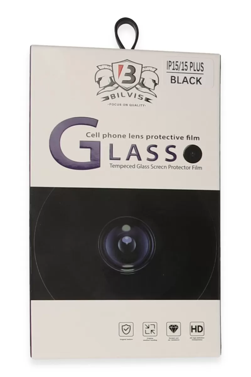 Newface Apple iPhone 15 Bilvis Titan Kamera Lens - Siyah