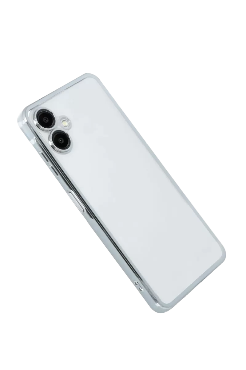 Newface Samsung Galaxy A07 4G Razer Lensli Silikon - Gümüş